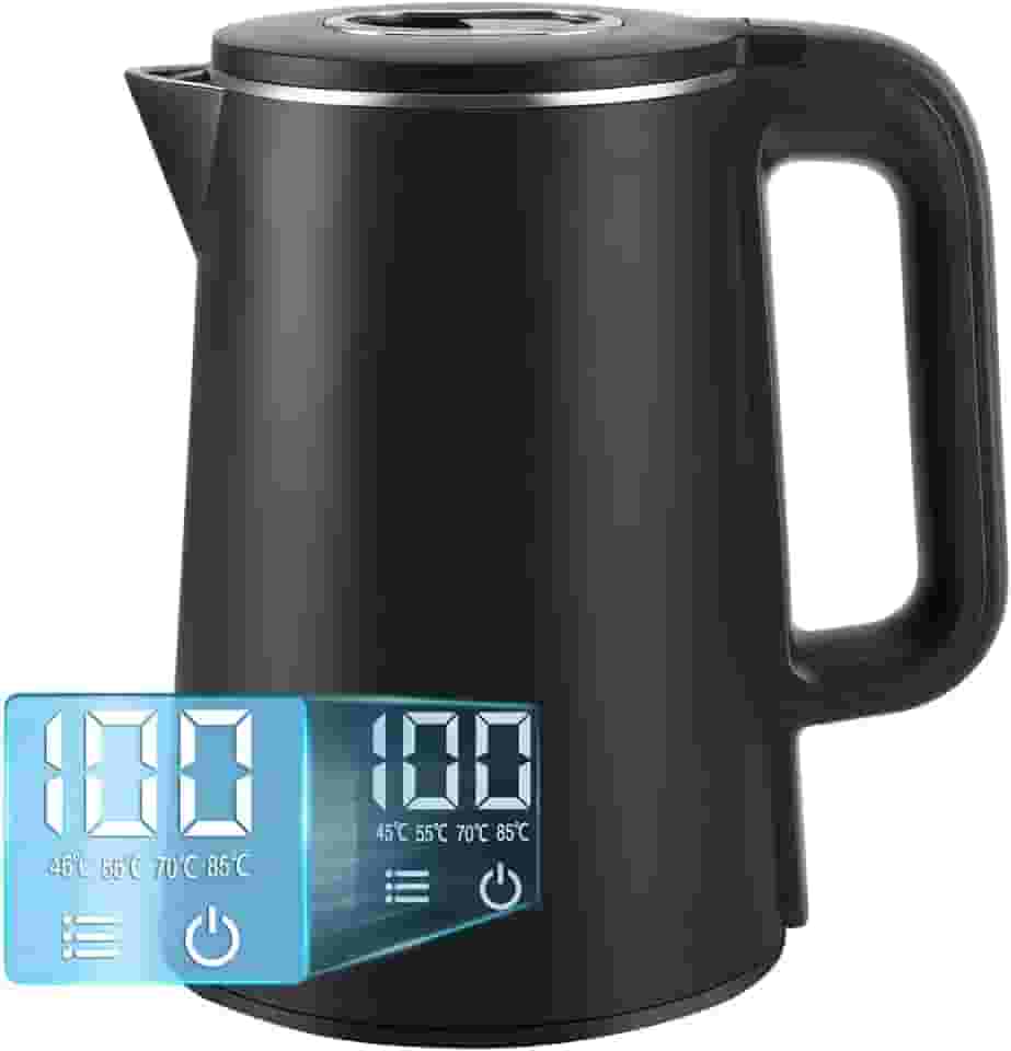 Chaleira Eletrica 220 V, Chaleira Elétrica 2L, Jarra Eletrica com Controle de Temperatura, Display LED, 4 Temperaturas Pré-ajustáveis, Preta