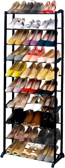 Sapateira Organizadora Multiuso Vertical 10 Andares Prateleira Tênis Sapatos