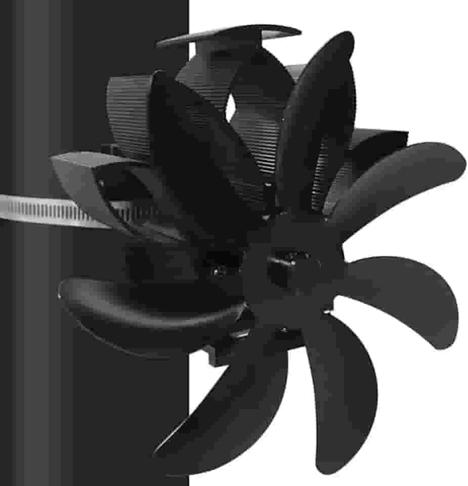 pologmase fogão lareira, lareira não elétrico - 7 ventiladores lareira para fogão a lenha, acessórios para fogão a lenha operação silenciosa circulação ar quente