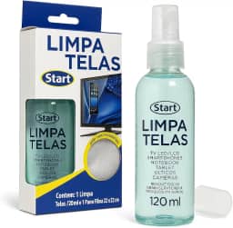 Limpa Telas Start 120ml com Pano de Microfibra – Para TV, Notebook, Celular, Tablet, Óculos e Câmeras