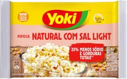 Yoki Popcorn Micro Natural com Sal light 90G