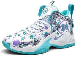 Tênis de basquete masculino cano alto com cadarço para esportes ao ar livre Equipamento de basquetebol