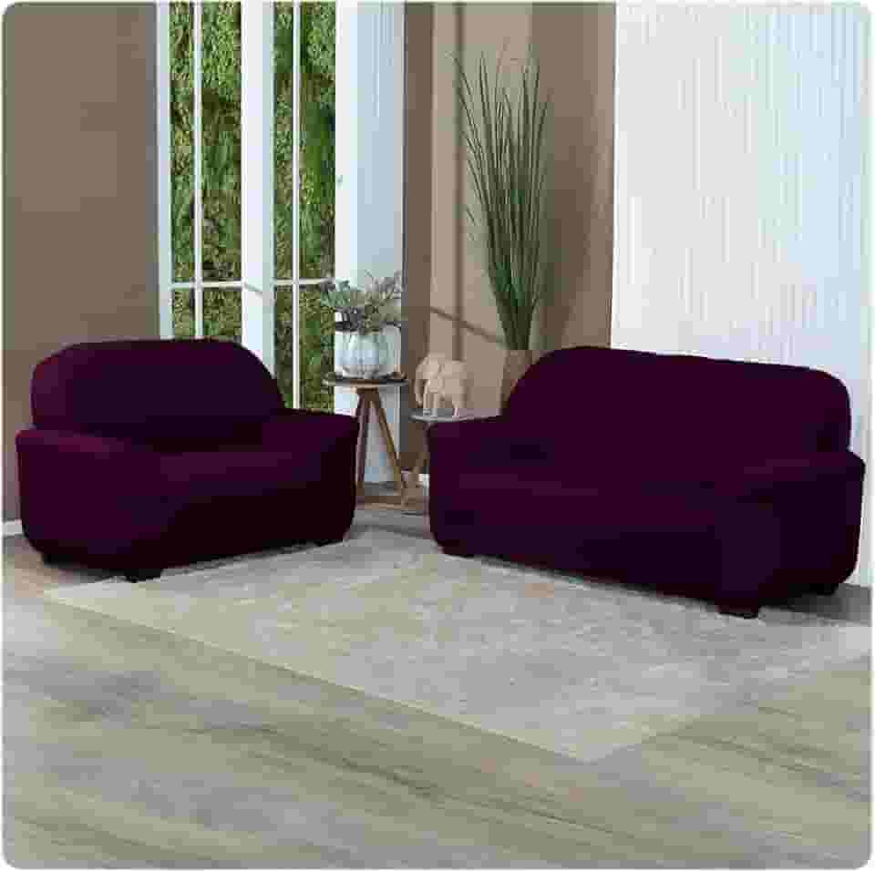 Capa Para Sofá Grossa em Malha Gel 2 e 3 Lugares Cores Diversas (Vinho)