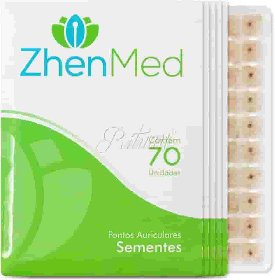 Ponto Auricular Semente Escura 350 Pontos Zhenmed Auriculoterapia (Esparadrapo Redondo)