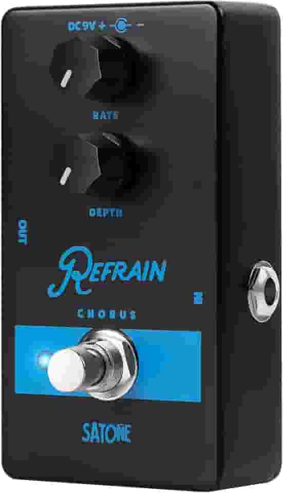 SATONE Pedal De Efeito Para Guitarra Elétrica Satone S802 Refrain Chorus - Pedal De Metal Acústico Com Predefinição De Chorus Vintage E True Bypass