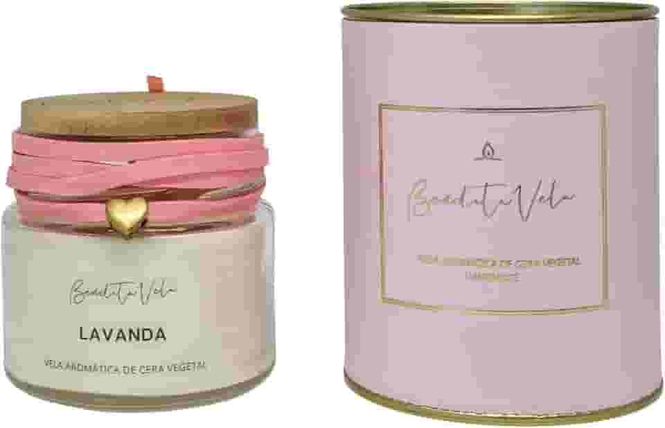 Vela perfumada aromatizada de cera vegetal Lavanda Bendita Vela