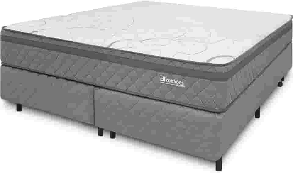 Cama Box Colchão King Espuma D45 Extra Firme Antialérgico Certificado 193x203x58cm - BF Colchões