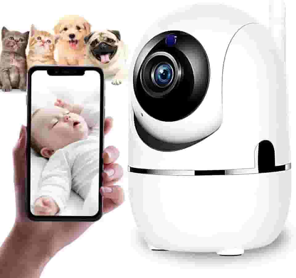 Babá Eletrônica Premium Sem Fio, Wi-Fi Câmera Visão Noturna Áudio Bidirecional Infravermelho Monitoramento por Celular - Bebê Pet Idoso Casa - Alerta de movimento - Full HD 1080p App Yoosee