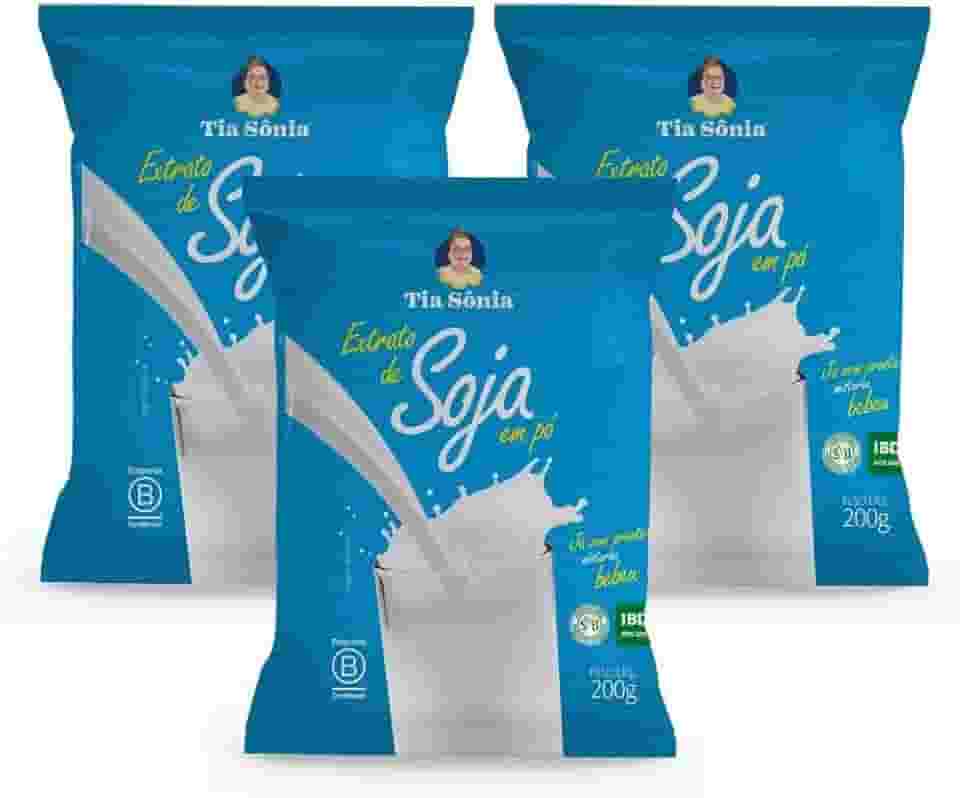 Tia Sônia, Kit Extrato Leite de Soja Pó Solúvel 200g cada Tia Sônia