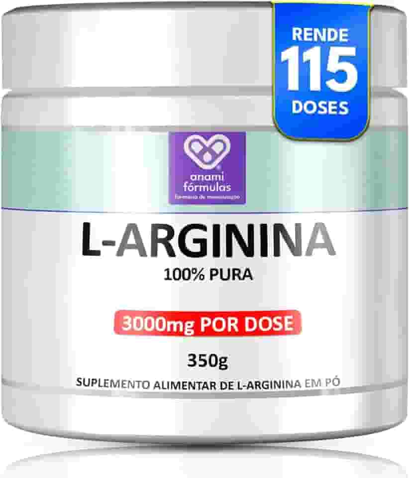 Arginina Em Pó 100% Pura | 350g 115 Doses - Ativo Importado