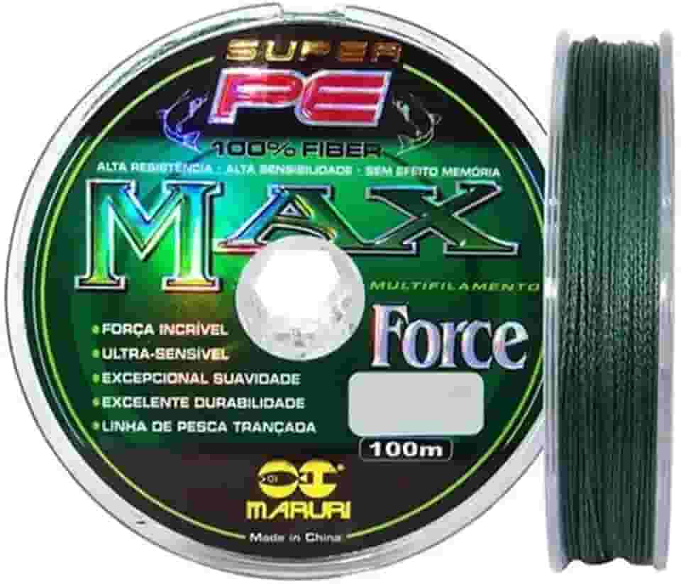 Linha de Pesca Multifilamento Maruri Super PE Max Force 4X Verde 100m cor:verde;espessura:0.14mm