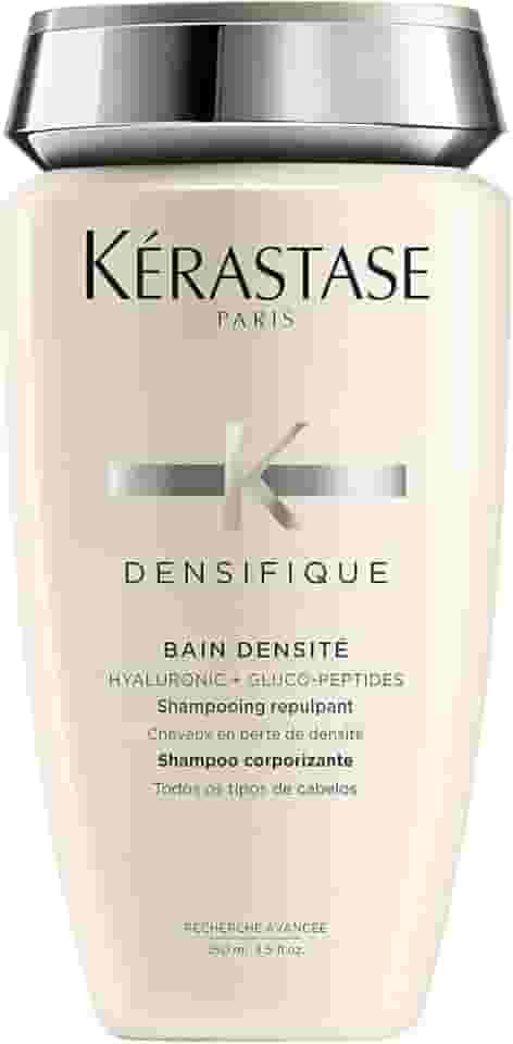 Kérastase Densifique Bain Densité Shampoo, Para Cabelos Finos e Ralos, Aporta Densidade e Volume, com Ácido Hialurônico e Ceramidas, 250ml