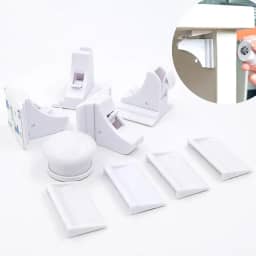 Trava magnética (Kit 4 unidades) para gavetas e portas de armários, segurança para bebês e crianças - LionLemon Store
