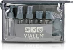 Kit de Frascos para Viagem 10 peças Jacki Design Cinza