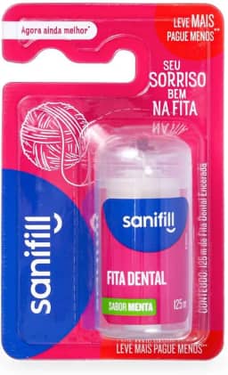 Fita Dental Sanifill Sabor Menta 125 metros – Leve Mais, Pague Menos, Sanifill