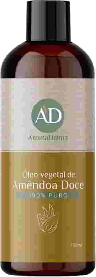 Óleo Vegetal de Amêndoa Doce - Prensado a Frio, 100% Puro e Vegano | Alto Poder De Hidratação Para Corpo, Rosto e Uso em Bebês | Indicado Para Todos os Tipos de Pele | 120 ml - Aroma D’alma