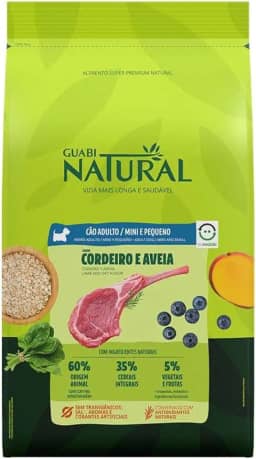 Ração Guabi Natural Cães Adultos Raças Mini e Pequeno Cordeiro e Aveia 2,5 kg