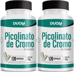 Picolinato de Cromo 120cps (1 ao dia) Duom | Kit 2 Frascos