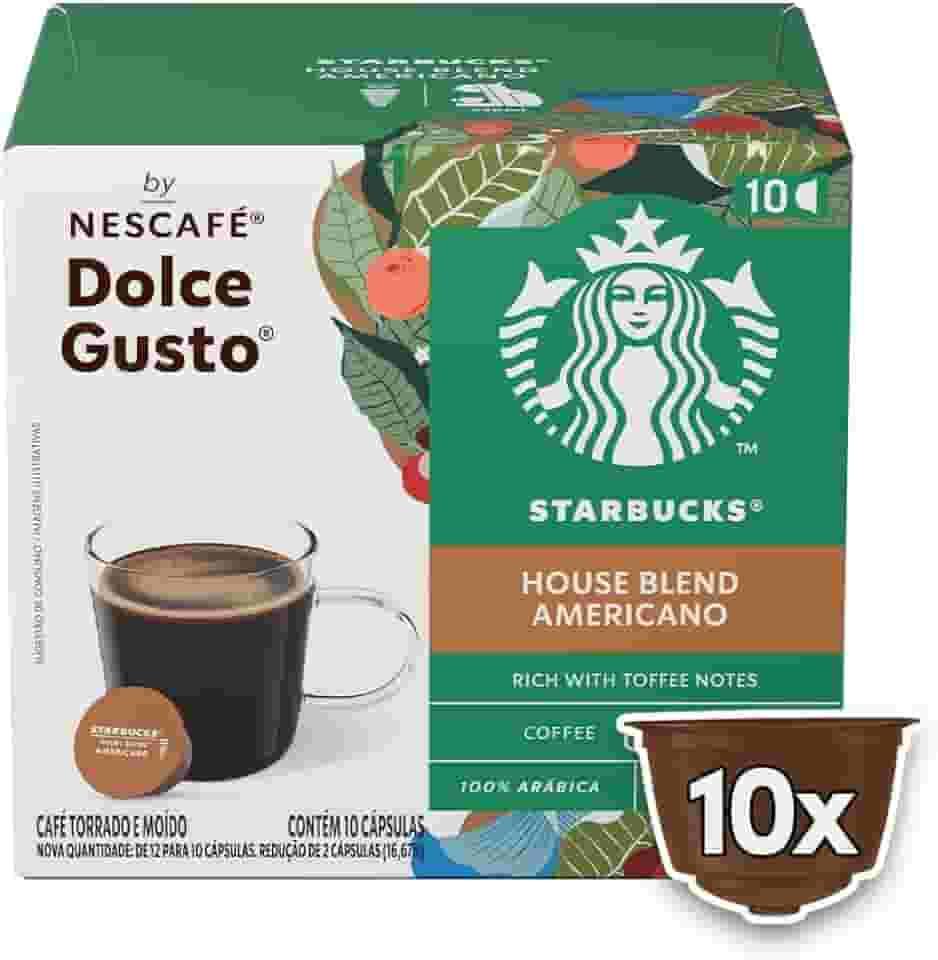Café em Cápsula Torrado e Moído House Blend Americano Starbucks Caixa 85g 10 Unidades