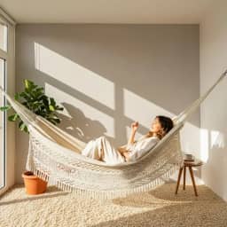 Rede de Dormir Casal Artesanal Ostra Bege 100% Algodão – Conforto, Tradição e Durabilidade