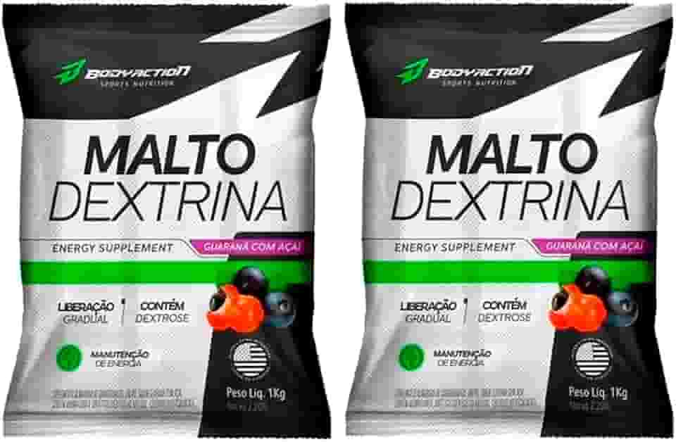 Kit 2x Maltodextrina 1kg Guaraná c/Açaí- BODYACTION
