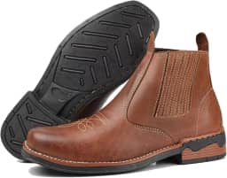 botina masculina em couro estilo rodeio country texana bota mateira