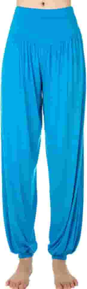 Calça feminina elástica macia modal yoga esportes dança harém