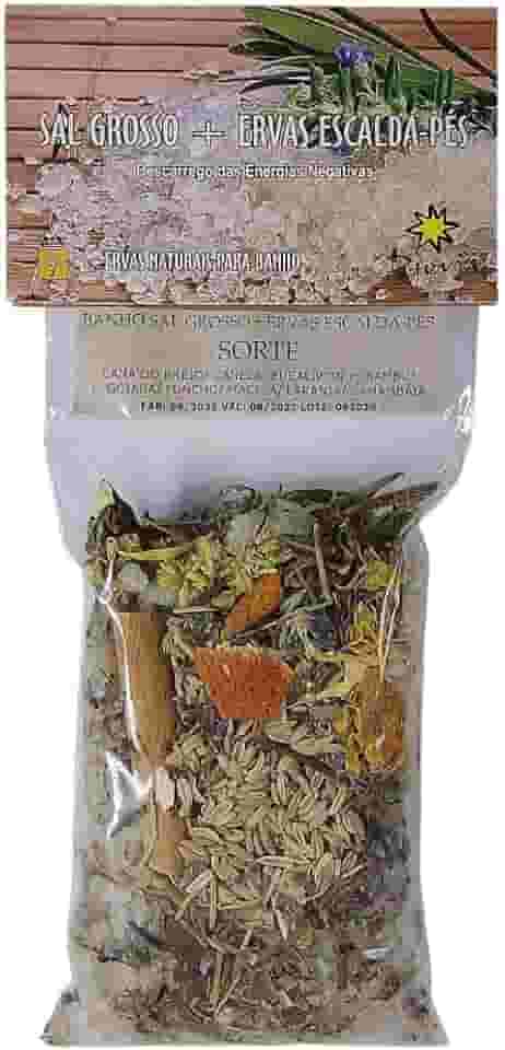 Banho Sal Grosso + Ervas Escalda Pés Sorte Emb.180g