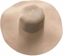 Chapéu Praia Palha Liso Aba Grande Feminino Personalizável