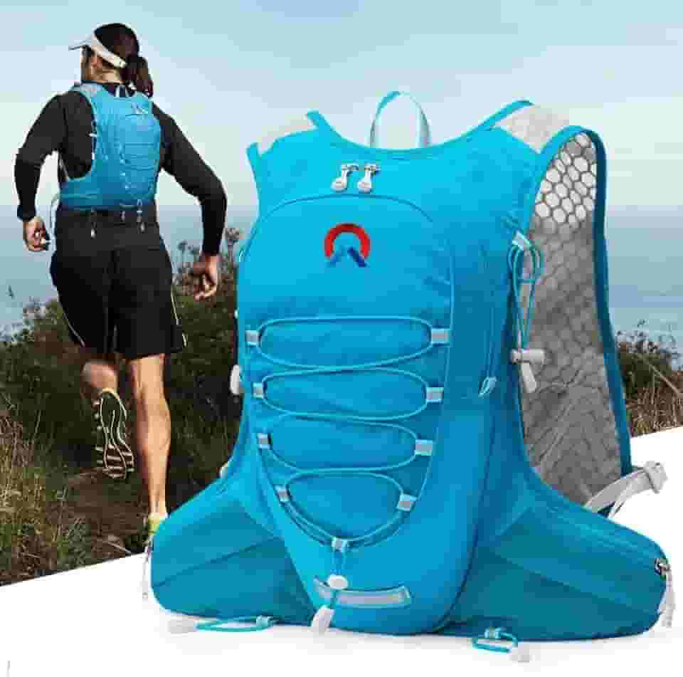 Mochila Colete Corrida Bike Hidratação Squeeze Ciclismo Impermeável Running Trilha Corrida Montanhismo Leve 12L Confortavel