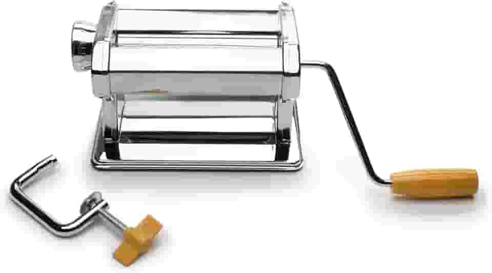 Fox Run 57666 Máquina de fazer massa/rolo, aço inoxidável, 20,3 x 35,5 x 16,5 cm