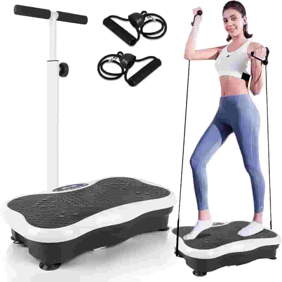 Plataforma Vibratória, Vibration Plate Exercise Machine With Waist, Lataforma de Vibração para Treino de Corpo para Perda de Peso, Plataforma de Vibração para Treino de Corpo Inteiro(110v)