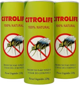 Kit 3 Vela Repelente Citronela Natural Votiva 7 Dias Citrolife 220g Não Tóxico Velas Premium Proteção Contra Mosquitos Pernilongos Insetos Queima Longa Casa Exteriores Cuidado com Crianças e Animais