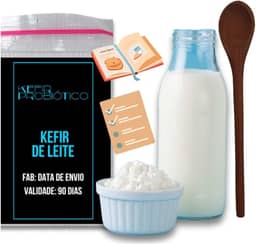 Kefir De Leite Desidratado Com Manual Ganhe Colher De Pau