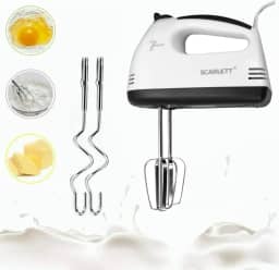 Mini Batedeira Elétrica 110V 260W com 7 Velocidades | Batedores de Aço Inox para Massas, Bolos e Claras – Portátil, Compacta e Potente