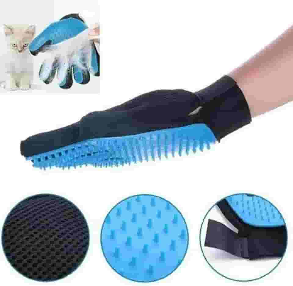 Luva Escova Nano Magnética Tira Pelos Dos Pets Cães E Gatos - Cores sortidas