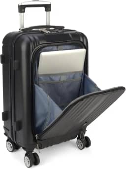 Mala De Viagem Bordo Porta Notebook 360º Cadeado TSA Argo (Preto)