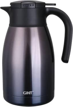 Garrafa térmica de 1,5 L GiNT Aço inoxidável, para café com tampa, garrafa térmica a vácuo de parede dupla, retenção de calor por 12 horas (roxa, 1,5 L)