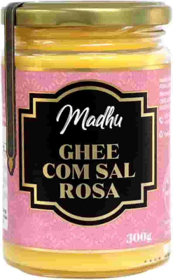 Manteiga Ghee 300g Clarificada C/Sal Rosa do Himalaia - Madhu
