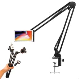 Suporte De Mesa Braço Articulado Para Microfone Celular Aço Portátil Gravação de Videos e Podcast Portatil