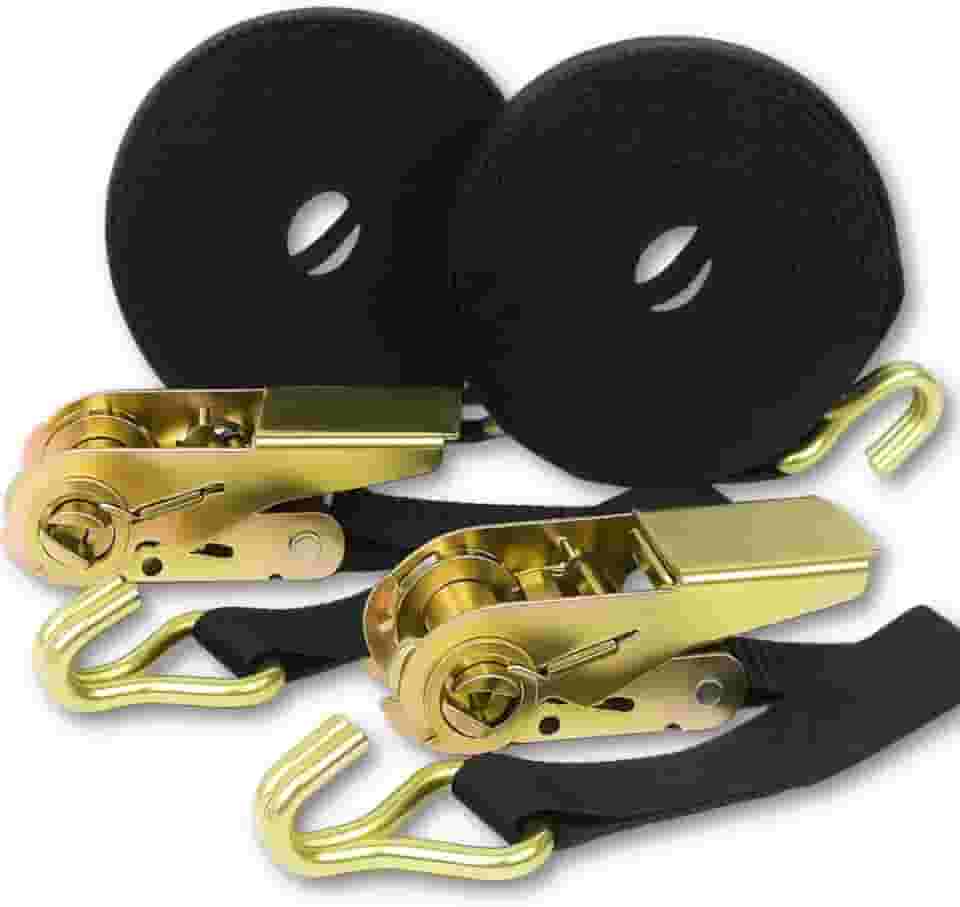 Kit 4x Cinta Catraca 800kg 4,6 Metros Amarração de Carga em Caminhão Carreta Camionete Moto com Gancho J em Aço Bicromatizado - Vale Cintas (4)