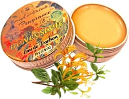Perfume HONEYSUCKLE - Eau de Parfum - Bálsamo Sólido - Óleos Essenciais de Aromaterapia (Lonicera Caprifolium, Labdanum, Jasmim, Tangerina, Baunilha, Mel)) - Fragrância Natural - Viagem, Festa