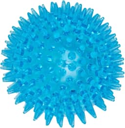 JAMBO PET Bolinha Para Cachorro Com Espinhos Macios Grande Com Som Ideal Para Atividade Física, Facilita A Limpeza Dental E Fortalecimento Da Gengiva, Diversas Cores (Azul)
