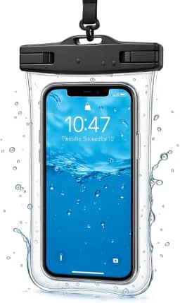 Capa Case para Celular a Prova D'Água Impermeável Transparente Universal Proteção Completa IPX8 Sensível ao Toque Ideal para Praia Trilhas Piscina Viagens (PRETA)
