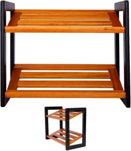 Genérico Sapateira Multifuncional de Madeira Maciça - Organização Compacta para Até 12 Pares de Sapatos, Estilo Moderno e Funcional, Design Durável e Sofisticado para Decoração