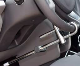 Tranca Trava Carros Volante Pedal Carro Anti Furto Segurança Aço Puro Cromada