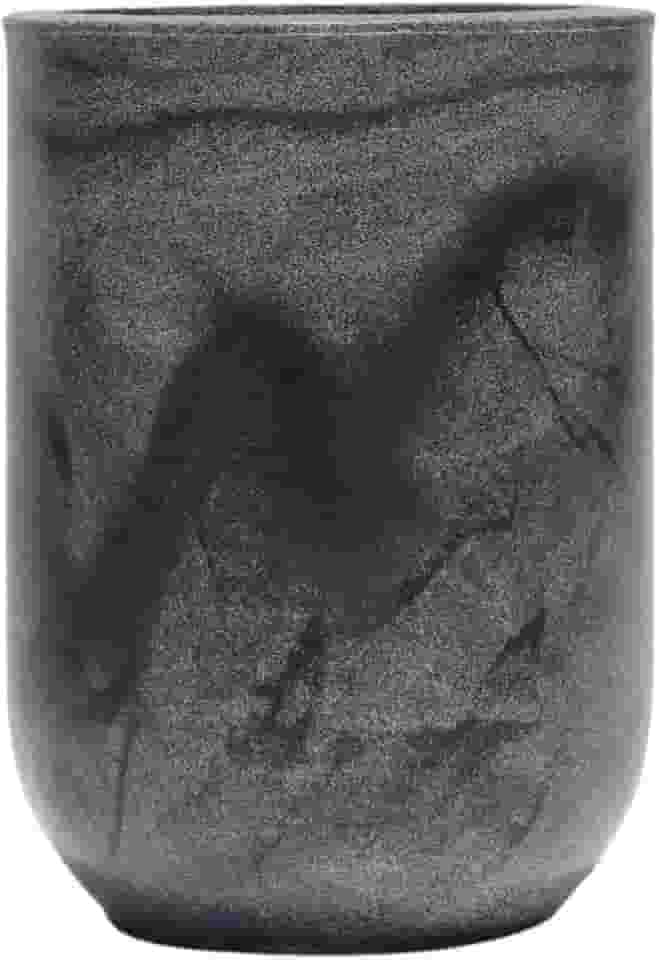 Vaso Liso Marmorizado Brilhante Polietileno Para Plantas Jardim Sala Luxo Coluna Dubai (Grafite Premium)