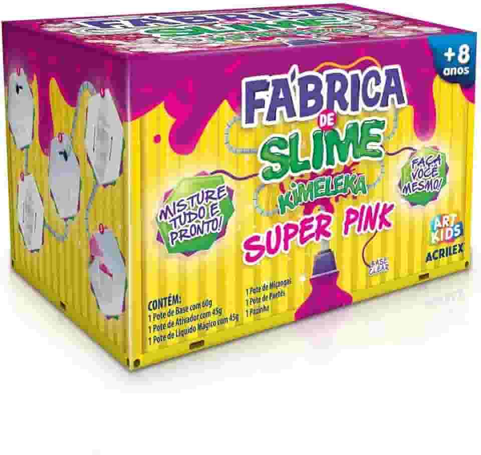 Kit Para Fazer Slime Da Acrilex Kimeleca Super Pink