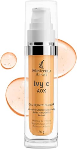 Gel Rejuvenescedor Facial Ivy C AOX - 30g - Fórmula com Vitamina C e Ácido Hialurônico - Auxilia a Reduzir Linhas e Rugas Finas - Textura Leve - Mantecorp