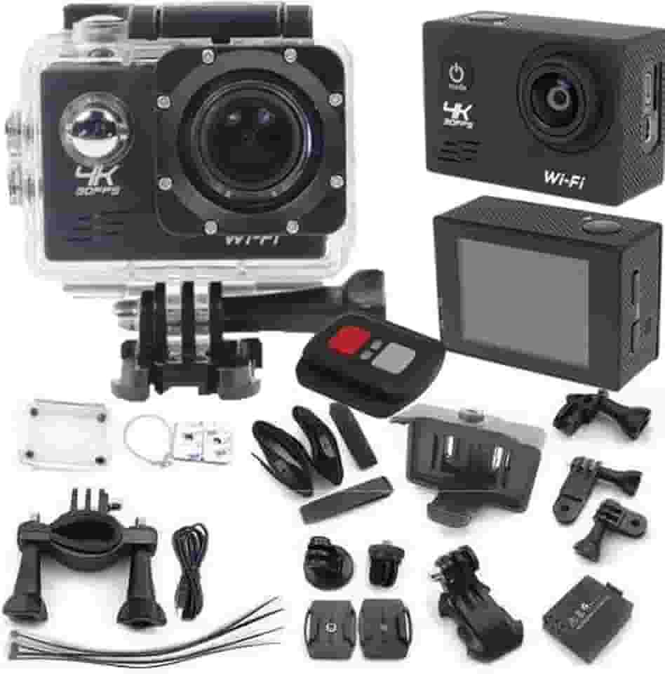 Câmera Action Pro Sport 4k Full HD Prova Água Wi-fi Moto Mergulho Capacete Skate Surf Bike